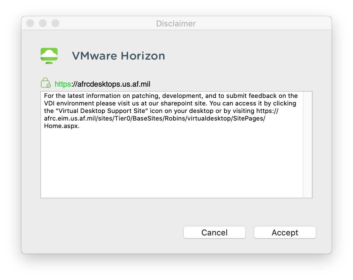vmware horizon client black screen rdp mac os x