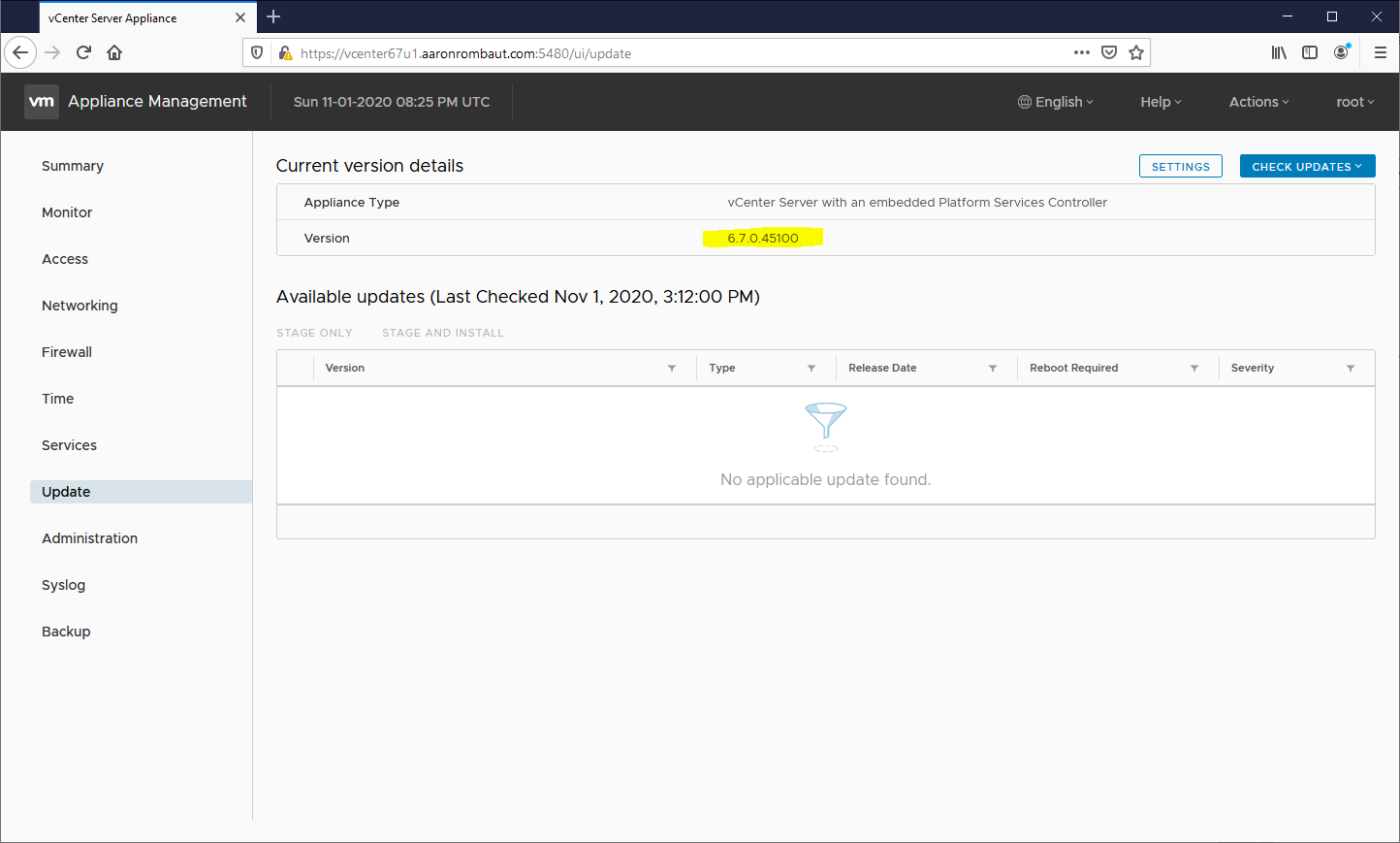 Update vCenter Server Appliance (VCSA) – Bits and Bytes